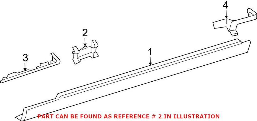 Mercedes Door Trim Molding Clip 2119880578